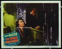 4c156 DEVIL'S HENCHMEN lobby card '49 Warner Baxter, Mary Beth Hughes, murder sweeps the waterfront!