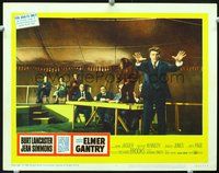 4c180 ELMER GANTRY movie lobby card #7 '60 wild image of fire & brimstone preacher Burt Lancaster!