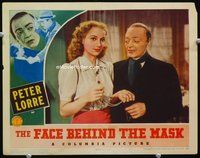 4c184 FACE BEHIND THE MASK LC '41 great close up of disfigured Peter Lorre w/beautiful Evelyn Keyes