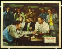 4c202 FOXES OF HARROW LC #3 '47 great image of Rex Harrison catching man cheating in poker game!