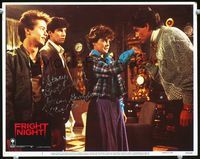 4c206 FRIGHT NIGHT signed lobby card #3 '85 by Stephen Geoffreys, who played Evil Ed in this movie!