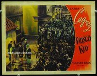4c207 FRISCO KID movie lobby card R44 James Cagney, Margaret Lindsay, cool image of mob!
