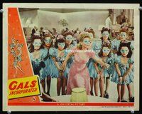 4c210 GALS INCORPORATED LC '43 wacky image of Grace McDonald & nine sexy girls all with masks!