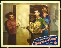 4c221 GHOSTS ON THE LOOSE LC '43 Leo Gorcey, Bobby Jordan, scared Sunshine Sammy & two others!