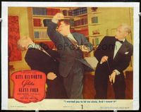 4c224 GILDA movie lobby card '46 cool image of Glenn Ford throwing a fierce punch!