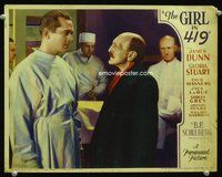 4c226 GIRL IN 419 lobby card '33 James Dunn is a dedicated surgeon who gets involved with the mob!