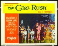 4c229 GIRL RUSH lobby card #7 '55 Rosalind Russell, Fernando Lamas, & Eddie Albert in Las Vegas!