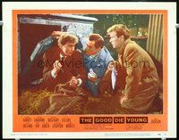4c240 GOOD DIE YOUNG movie lobby card #3 '54 Laurence Harvey, Richard Basehart, & John Ireland!