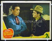 4c279 HEART OF THE RIO GRANDE movie lobby card '42 cool profile image of singing cowboy Gene Autry!