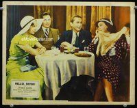 4c289 HELLO SISTER lobby card '33 great image of James Dunn, Zasu Pitts, & Minna Gombell at dinner!
