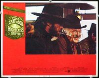 4c297 HIGH PLAINS DRIFTER movie lobby card #7 '73 cool image of cowboy Clint Eastwood smoking cigar!