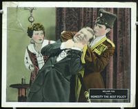 4c315 HONESTY THE BEST POLICY movie lobby card '26 Pauline Starke watches fight!