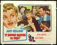 4c352 IT SHOULD HAPPEN TO YOU LC '54 great image of Judy Holliday, Jack Lemmon in his first role!