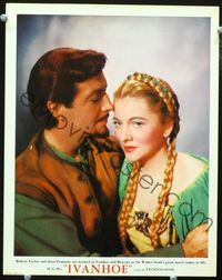 4c356 IVANHOE photolobby '52 great romanitc close up of Robert Taylor & Joan Fontaine!