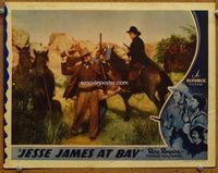 4c362 JESSE JAMES AT BAY movie lobby card '41 cool image of horse rustler!