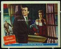 4c364 JOHNNY STOOL PIGEON movie lobby card #7 '49 image of Howard Duff & sexy Shelley Winters!