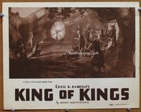 4c383 KING OF KINGS movie lobby card R30s Cecil B DeMille, cool image of resurrection!