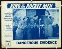 4c385 KING OF THE ROCKET MEN Chap 3 movie lobby card #3 R56 cool serial, Dangerous Evidence!