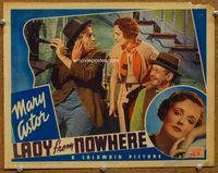 4c398 LADY FROM NOWHERE movie lobby card '36 cool image of Mary Astor w/unemployed!