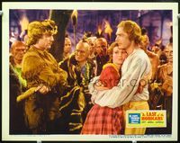 4c408 LAST OF THE MOHICANS LC '36 Randolph Scott holds Binnie Barnes as Henry Wilcoxon glares!