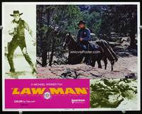4c416 LAWMAN movie lobby card #7 '71 cool image of sheriff Burt Lancaster!