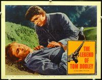 4c419 LEGEND OF TOM DOOLEY movie lobby card #3 '59 great image of young Michael Landon!