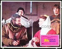 4c422 LION IN WINTER movie lobby card #6 R75 cool image of queen Katharine Hepburn & Peter O'Toole!