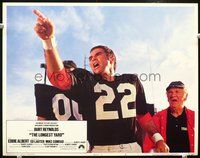 4c431 LONGEST YARD movie lobby card #4 '74 cool image of football player Burt Reynolds!