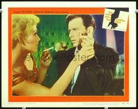 4c462 MAN WITH THE GOLDEN ARM LC #2 '56 sexiest Kim Novak with cigarette grabs Frank Sinatra's arm!