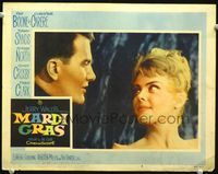 4c468 MARDI GRAS movie lobby card #8 '58 Pat Boone talking to sexy Christine Carere!