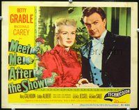 4c483 MEET ME AFTER THE SHOW movie lobby card #6 '51 great close-up of Betty Grable & Eddie Albert!