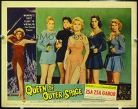 4c629 QUEEN OF OUTER SPACE LC #8 '58 sexy Zsa Zsa Gabor with 4 female aliens pointing ray guns!