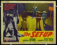 4c709 SET-UP movie LC #3 '49 Robert Wise directed, the mob surrounds Robert Ryan!