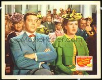 4c731 SHOCKING MISS PILGRIM LC #2 '46 great c/u of Betty Grable & Dick Haymes in audience at show!