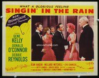 4c742 SINGIN' IN THE RAIN LC #3 '52 Gene Kelly, Don O'Connor & Debbie Reynolds confront Jean Hagen!