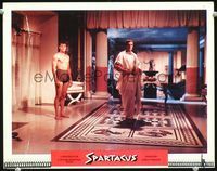4c773 SPARTACUS photolobby '61 Kubrick, Laurence Olivier with his mostly naked slave Tony Curtis!