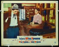 4c789 STORY OF WILL ROGERS movie lobby card #4 '52 Will Rogers, Jr. as his father, Jane Wyman!