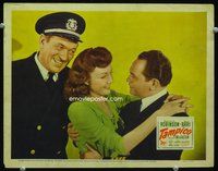 4c810 TAMPICO lobby card '44 great cast image of Edward G Robinson, Lynn Bari & Victor McLaglen!