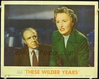 4c827 THESE WILDER YEARS movie lobby card #7 '56 close-up of Barbara Stanwyck & Walter Pidgeon!
