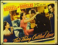 4c853 THIS THING CALLED LOVE LC '41 great romantic close up of Rosalind Russell & Melvyn Douglas!