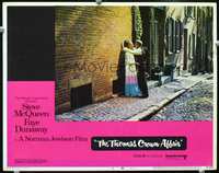 4c855 THOMAS CROWN AFFAIR movie lobby card #2 '68 romantic image of Steve McQueen & Faye Dunaway!