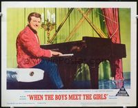 4c959 WHEN THE BOYS MEET THE GIRLS LC #2 '65 c/u of Liberace playing the piano in a gay nightclub!