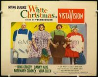 4c963 WHITE CHRISTMAS LC '54 wacky image of Bing Crosby, Danny Kaye, Rosemary Clooney & Vera-Ellen!