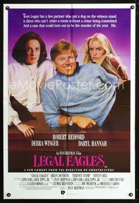 4d350 LEGAL EAGLES Australian one-sheet poster '86 Robert Redford w/Daryl Hannah & Debra Winger!