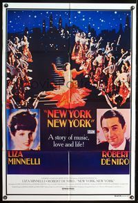 4d361 NEW YORK NEW YORK Aust 1sh '77 Robert De Niro, cool different image of dancing Liza Minnelli!