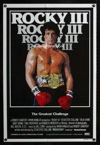 4d375 ROCKY III Australian one-sheet movie poster '82 great image of boxer Sylvester Stallone!