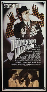 4d528 DEAD MEN DON'T WEAR PLAID Australian daybill poster '82 Steve Martin will blow your lips off!