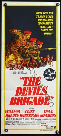 4d536 DEVIL'S BRIGADE Australian daybill poster '68 William Holden, Cliff Robertson, Vince Edwards