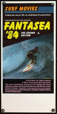 4d567 FANTASEA '84 Australian daybill poster '84 great close up surfing photo by Mick McCormack!