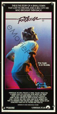 4d579 FOOTLOOSE Australian daybill '84 competitive dancer Kevin Bacon has the music on his side!